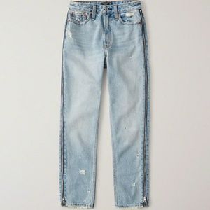 Abercrombie and Fitch high rise zipper jeans